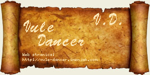 Vule Dancer vizit kartica